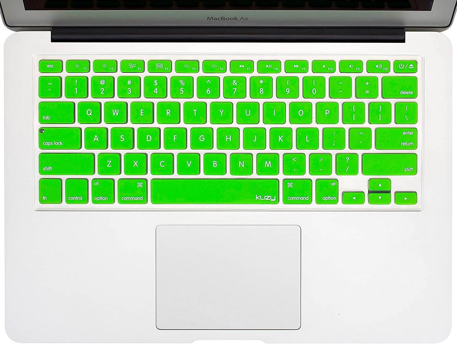 Kuzy - GREEN Keyboard Silicone Cover Skin for MacBook Pro 13" 15" 17" Aluminum Unibody (with or w/out Retina Display) iMac and MacBook Air 13" - Green