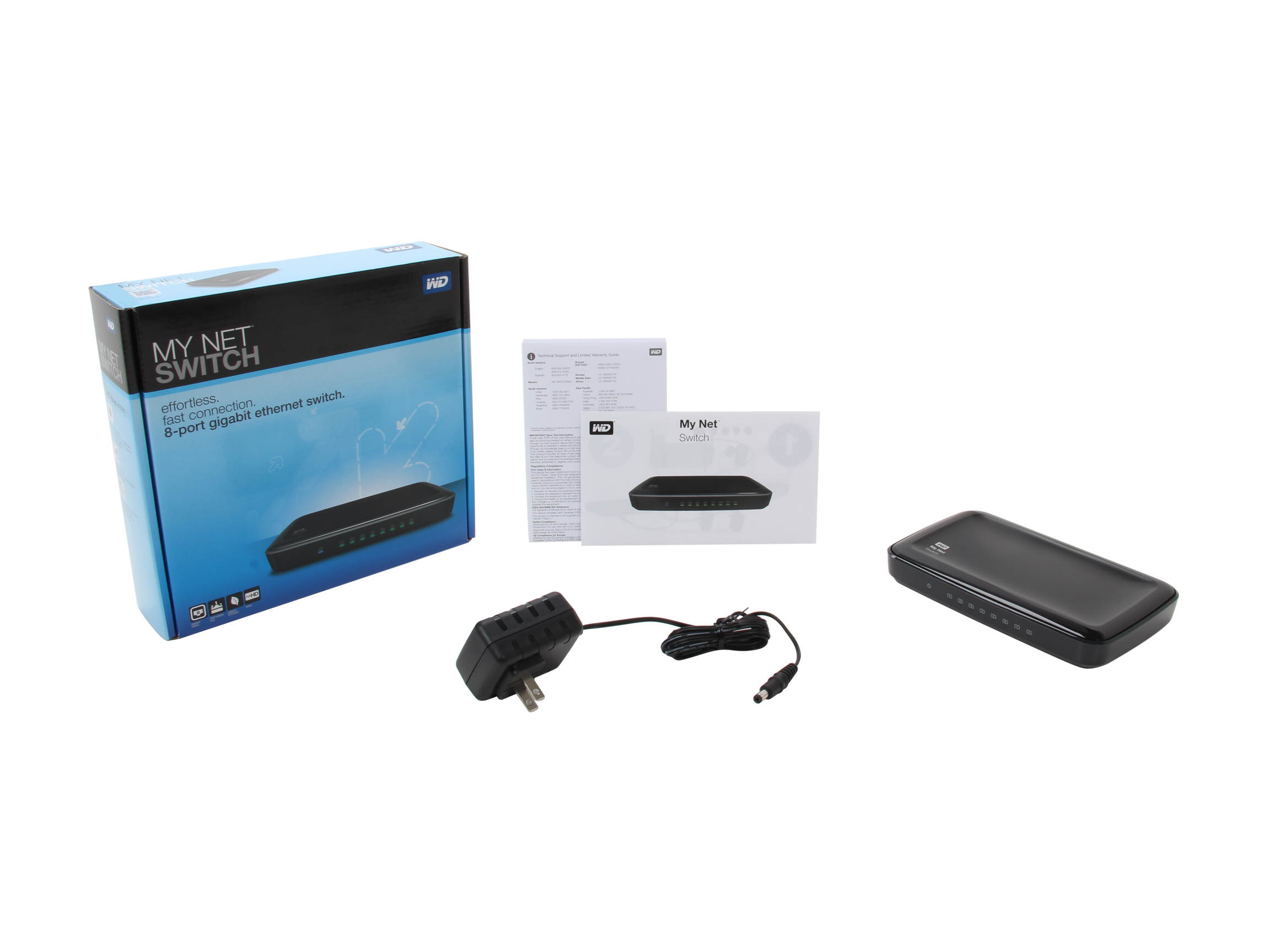 WD My Net WDBJVC0000NCH-NESN 8-port Gigabit Ethernet Switch