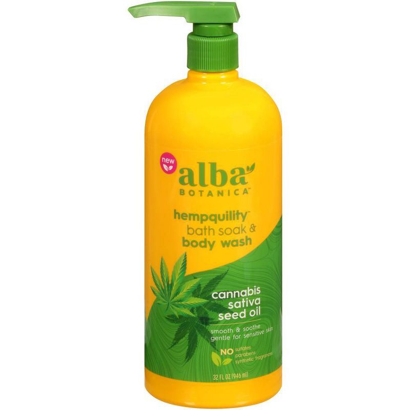 Alba Botanica Hempquility Bath Soak & Body Wash - 32 fl oz