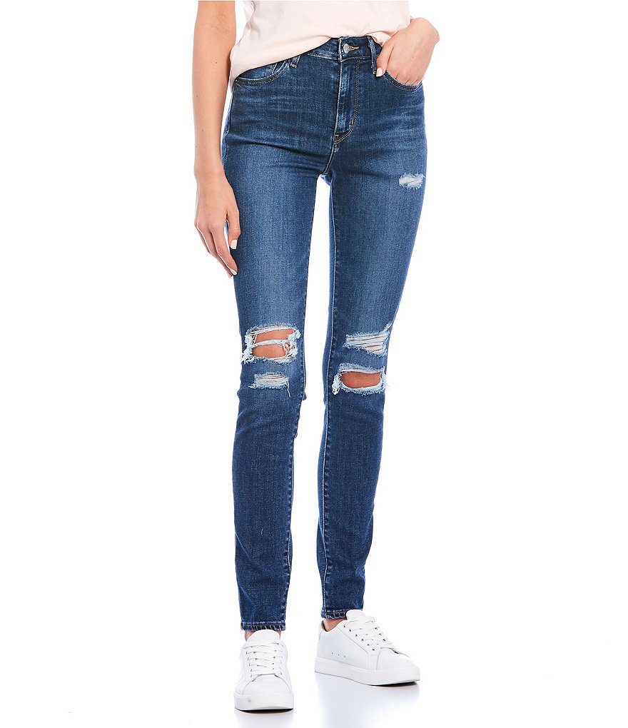 Levi's&reg; 721 Destructed High Rise Skinny Jeans