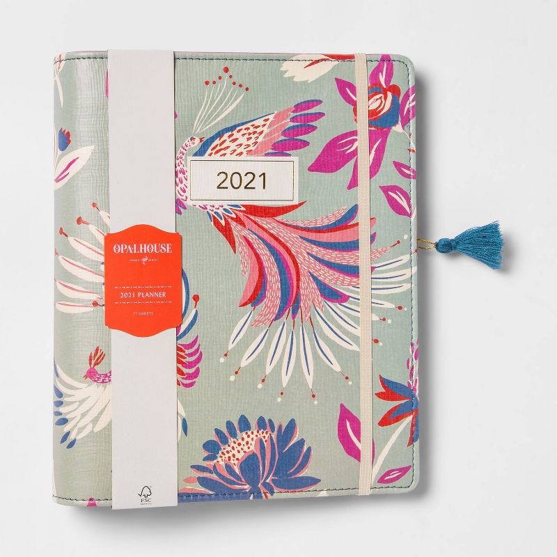 2021 Binder Planner 9.75" x 7.75" Bird Floral - Opalhouse™