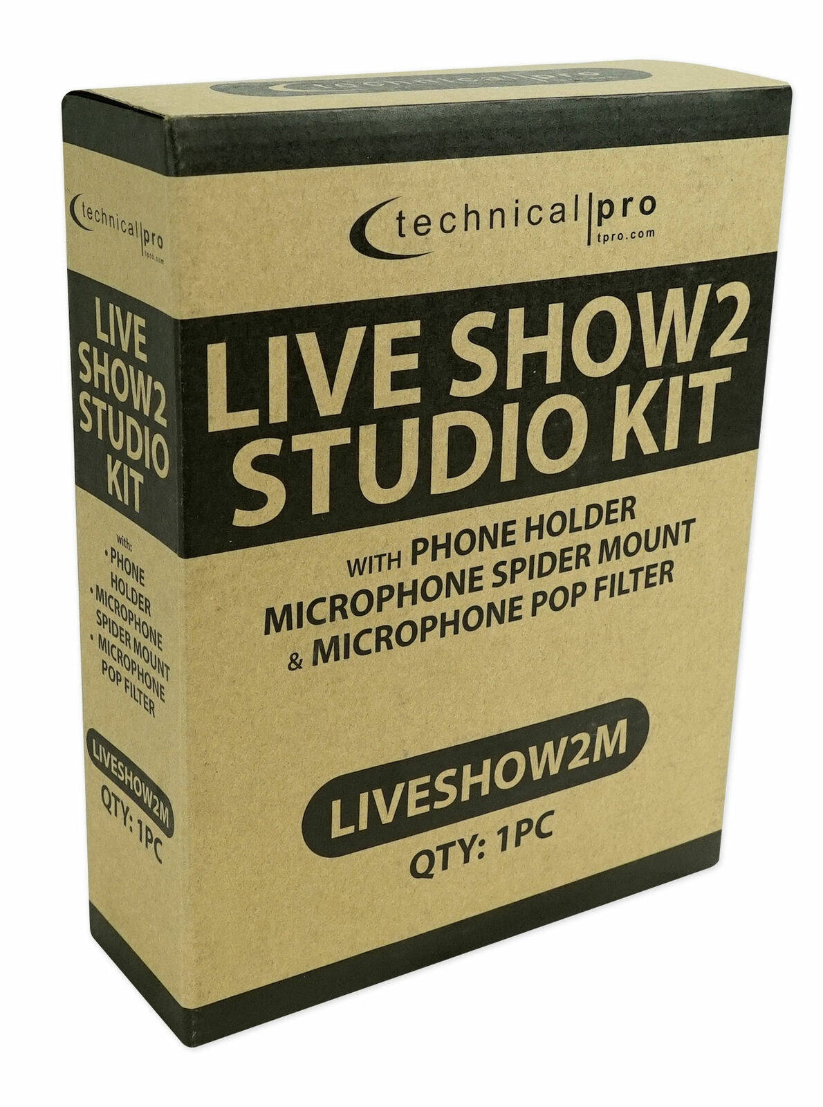 Technical Pro Broadcast Podcast Podcasting Desk Stand w/ Microphone+Phone Holder