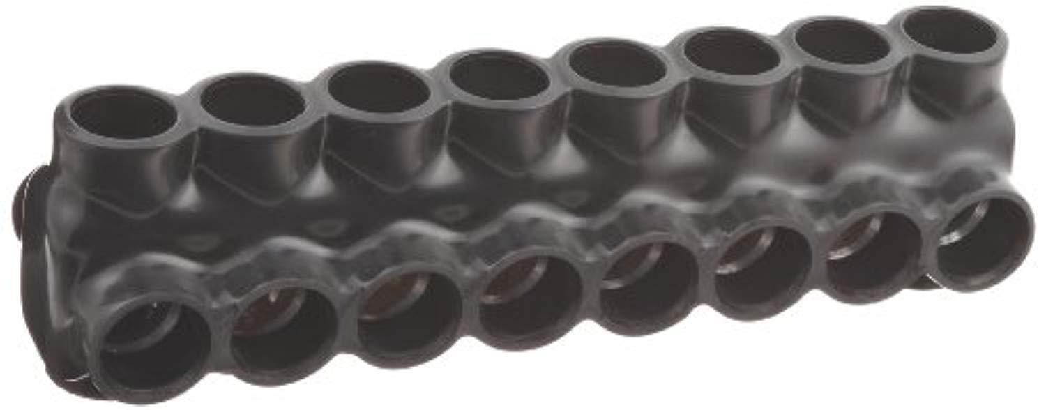morris products 97856 mountable multicable connector, insulated, dual entry, black, 6 ports, 5/16" allen hex, 350  6 wire range