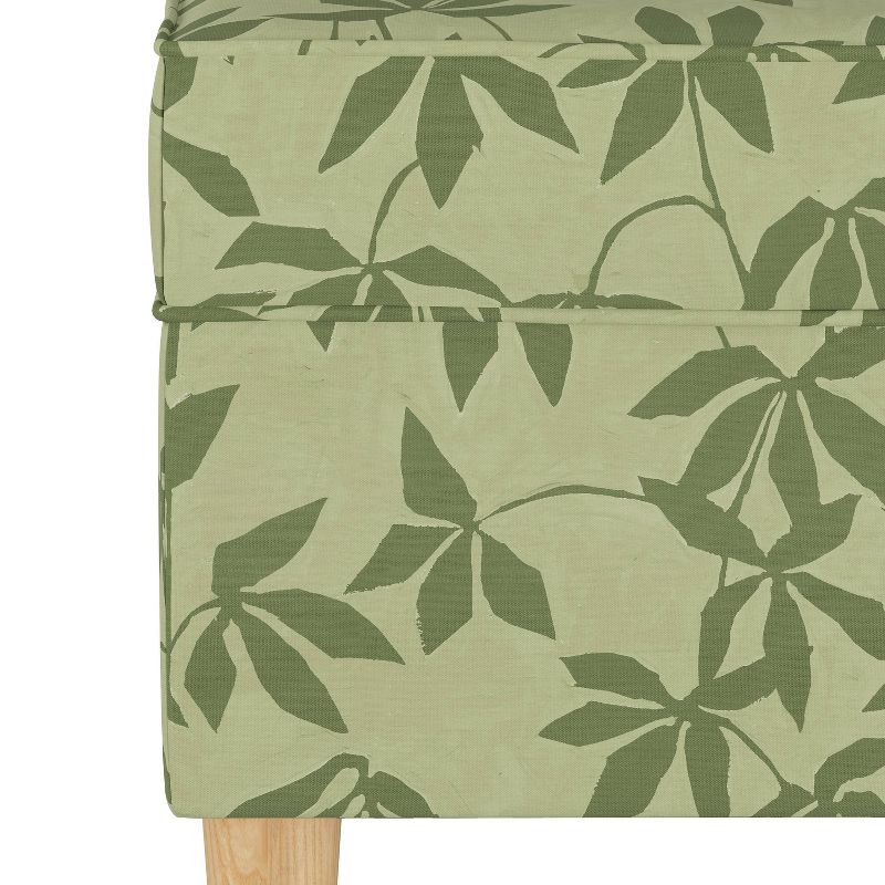 Storage Bench Lyanna Floral Sage Tonal - Skyline Furniture