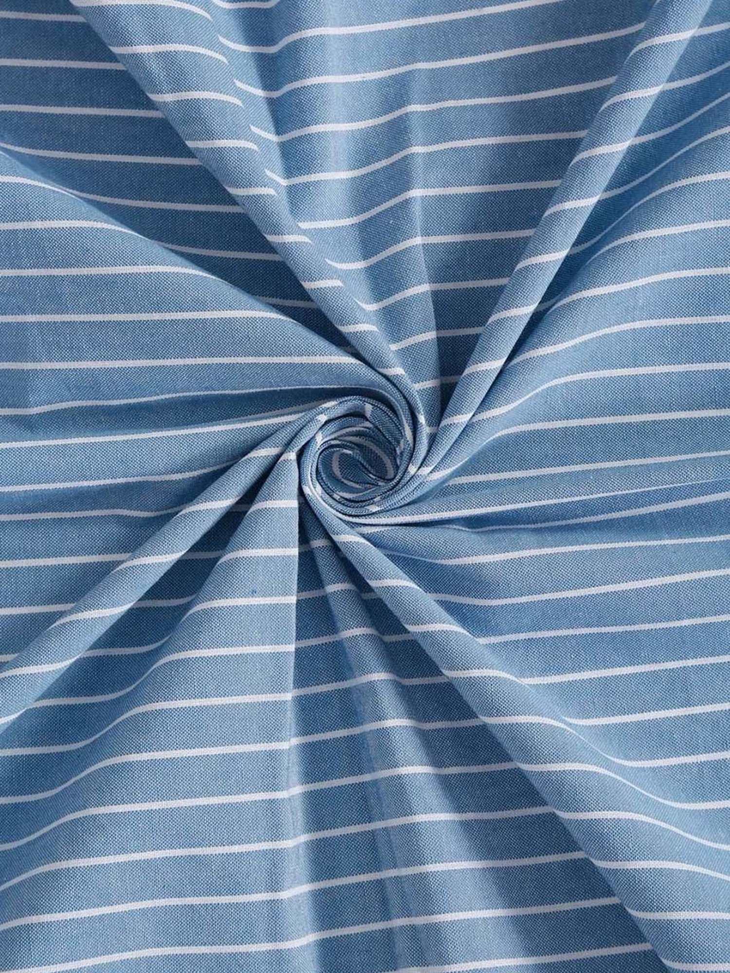 Fabindia Home Blue Cotton 92 TC Nile Double Bed Sheet with 2 Pillow Covers