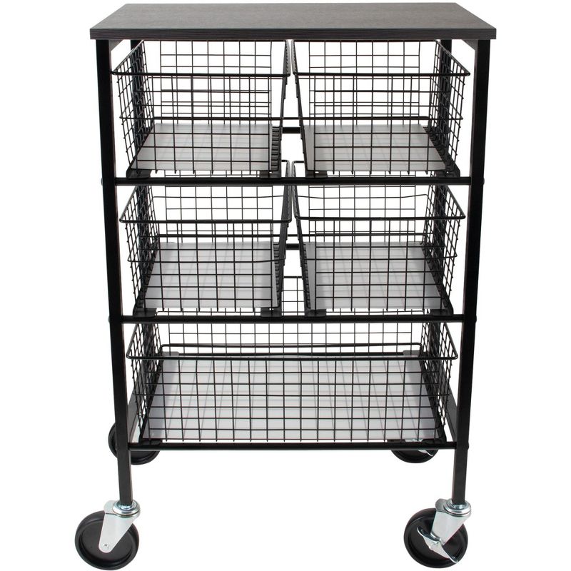 Tim Holtz Rolling Utitlty Basket Storage Cart W/5 Drawers-12.99"X14.17"X29.13" FOB:MI