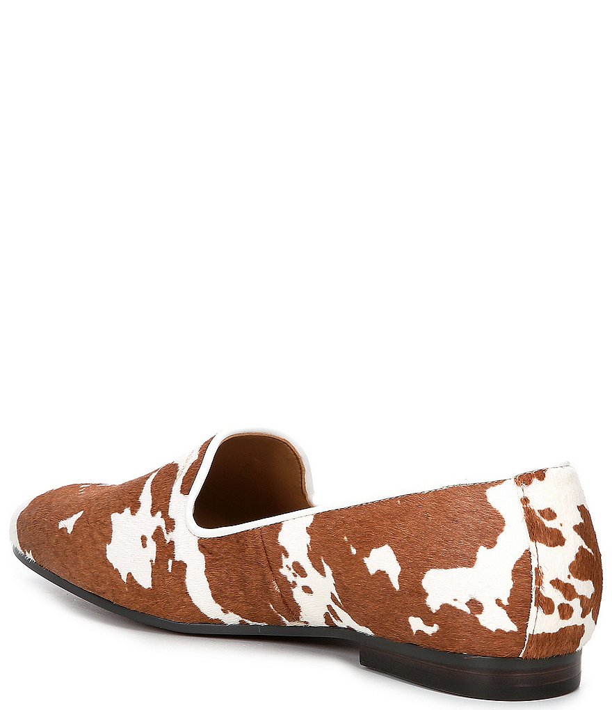 Vionic Willa Slip-On Cow Print Calf Hair Loafers