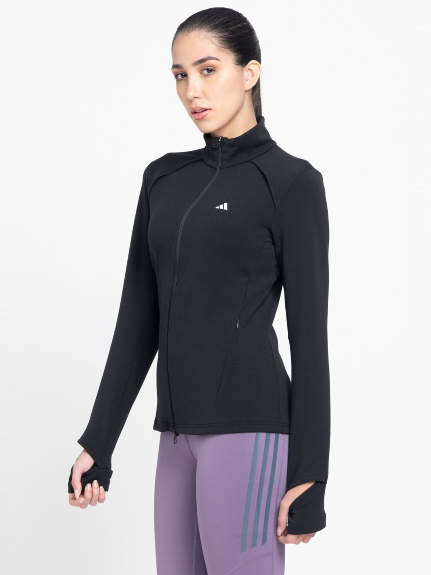 adidas Black Logo Print Sports Jacket