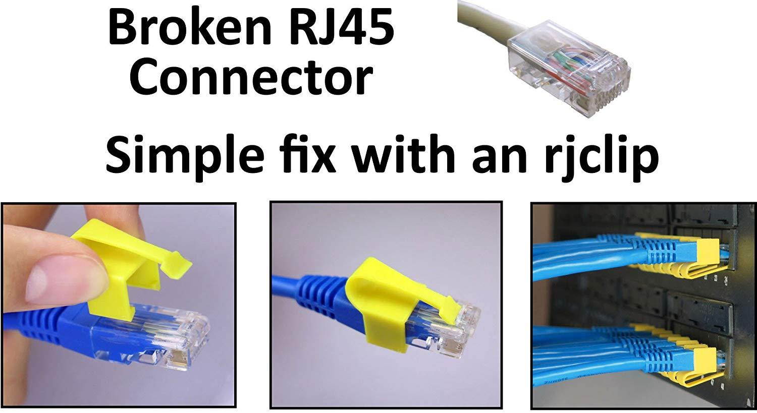 RJCLIP - Broken RJ45 Connector Solution (25 PCS) (Black)