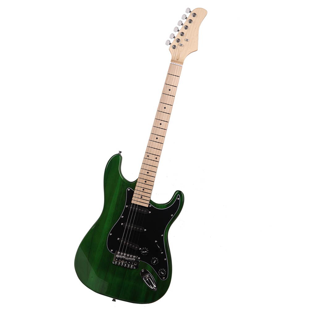 New Electric Guitar w/ Guitar Case,20 w AMP,Strap & Pick Steel Strings Green