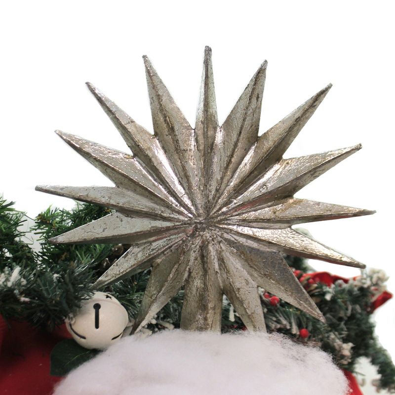 Tree Topper Finial 9.75" Metallic Starburst Tree Topper Paper Foil Christmas  -  Tree Toppers