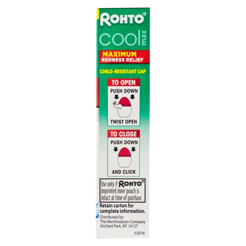 Rohto Cool Max Maximum Redness Relief Cooling Eye Drops - 0.4oz