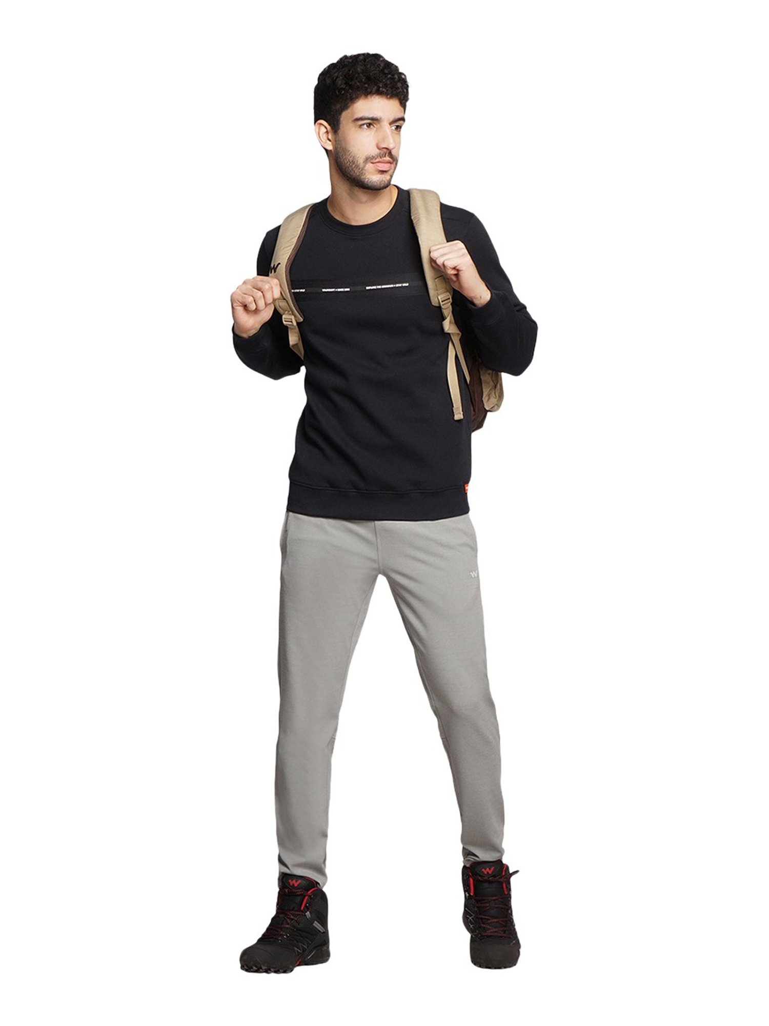 Wildcraft Black Round Neck Sweatshirt