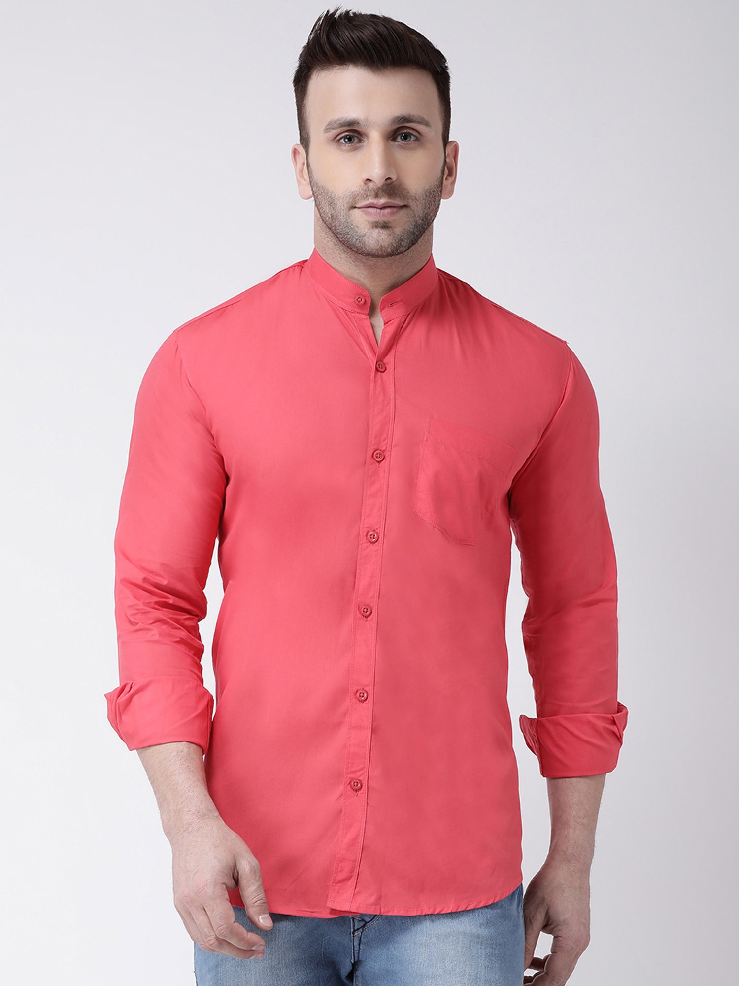 Hangup Plus Red Slim Fit Pure Cotton Shirt