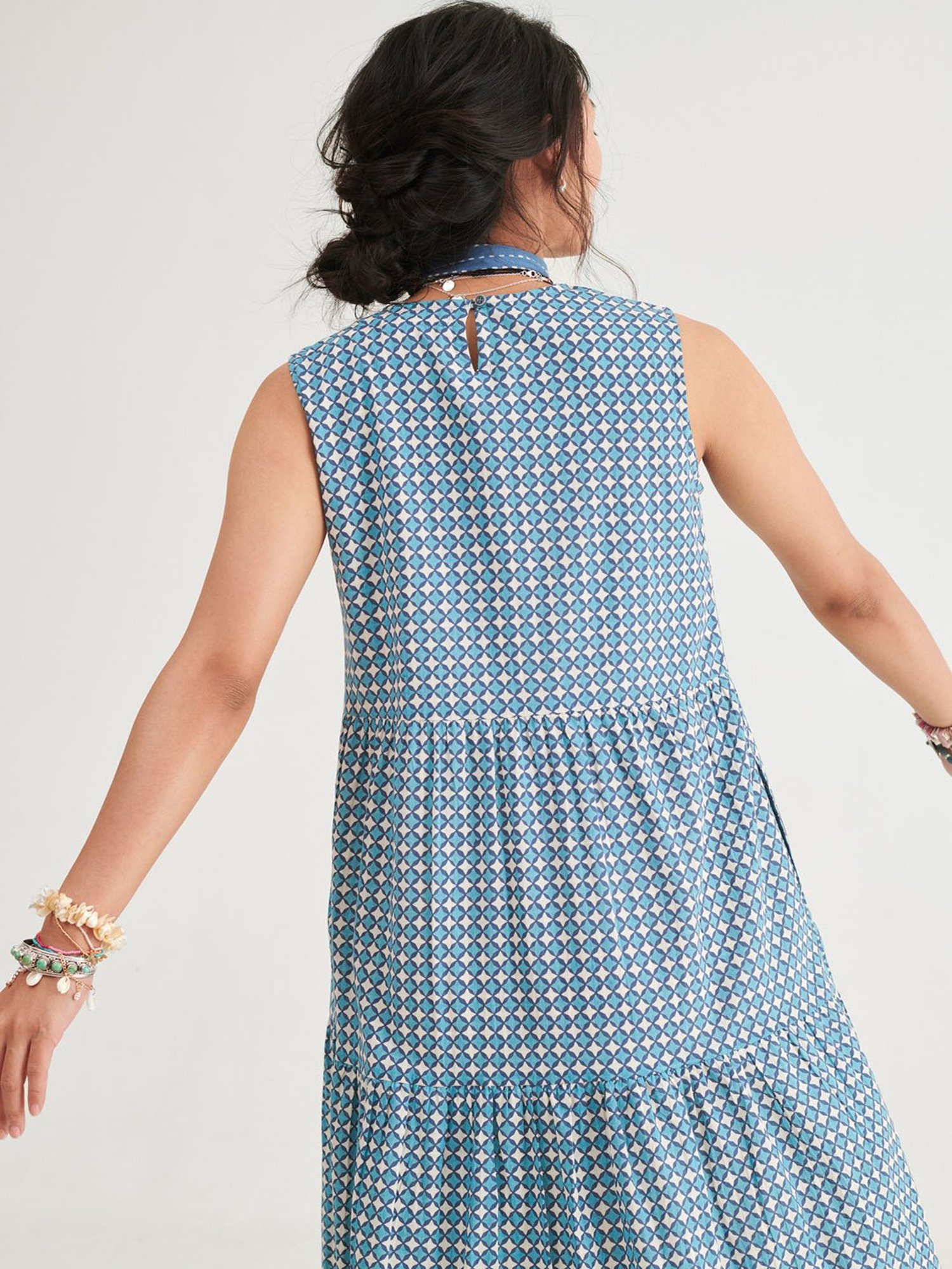 Prakriti Jaipur Indigo Star Sleeveless Dress