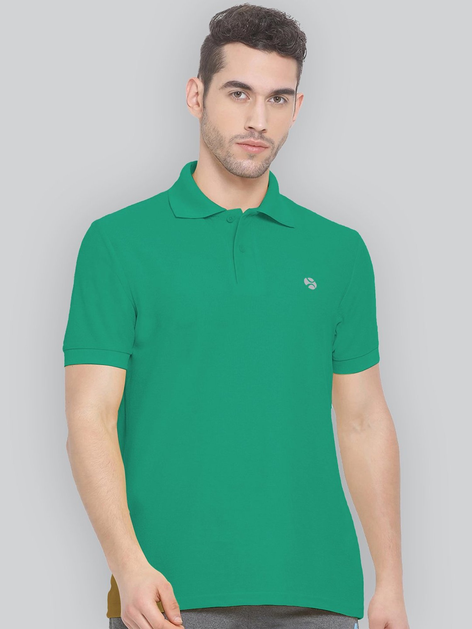 Lux Nitro Sea Green Regular Fit Polo T-Shirt