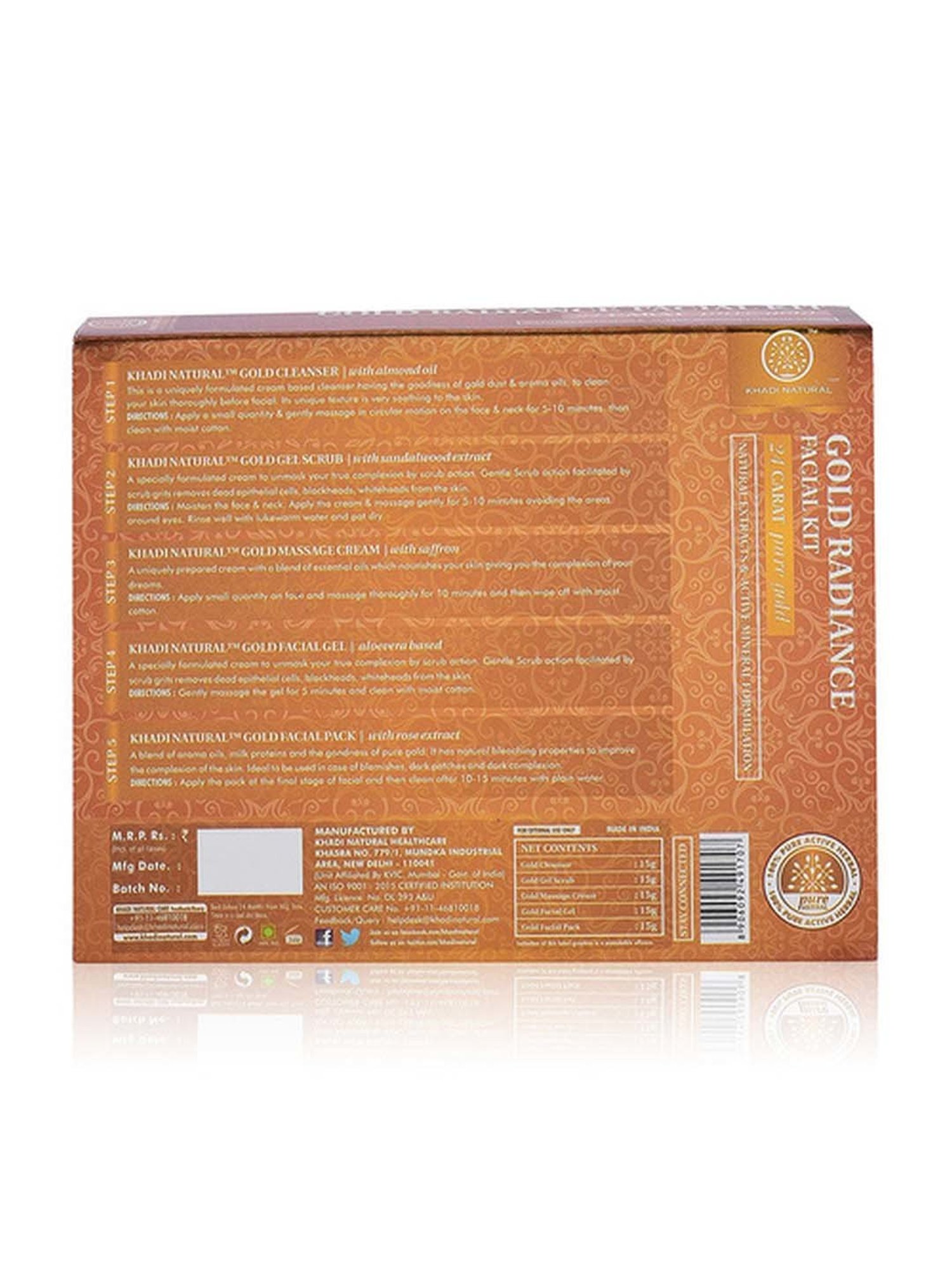 Khadi Natural Herbal Gold Radiance Mini Facial kit - 75 ml