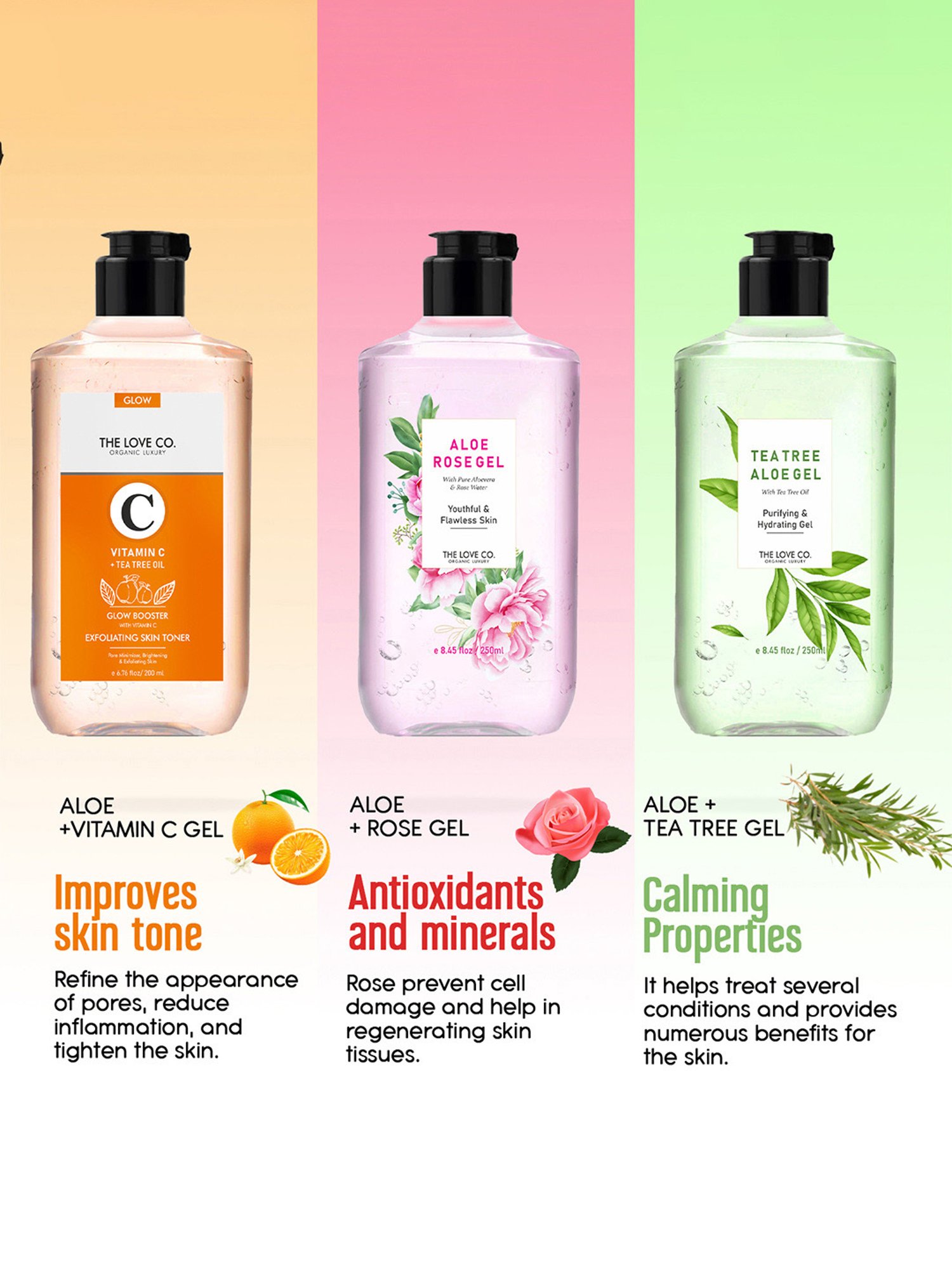 The Love Co. Tea Tree Aloe Vera Gel - 250 ml