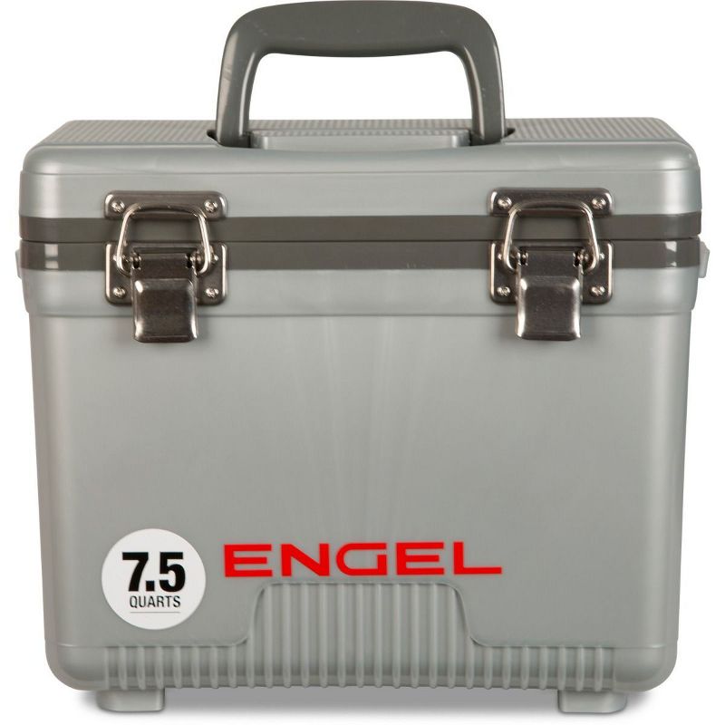 Engel 7.5-Quart 8-Can EVA Gasket Seal Ice and DryBox Cooler with Carry Handles and Shoulder Strap, White