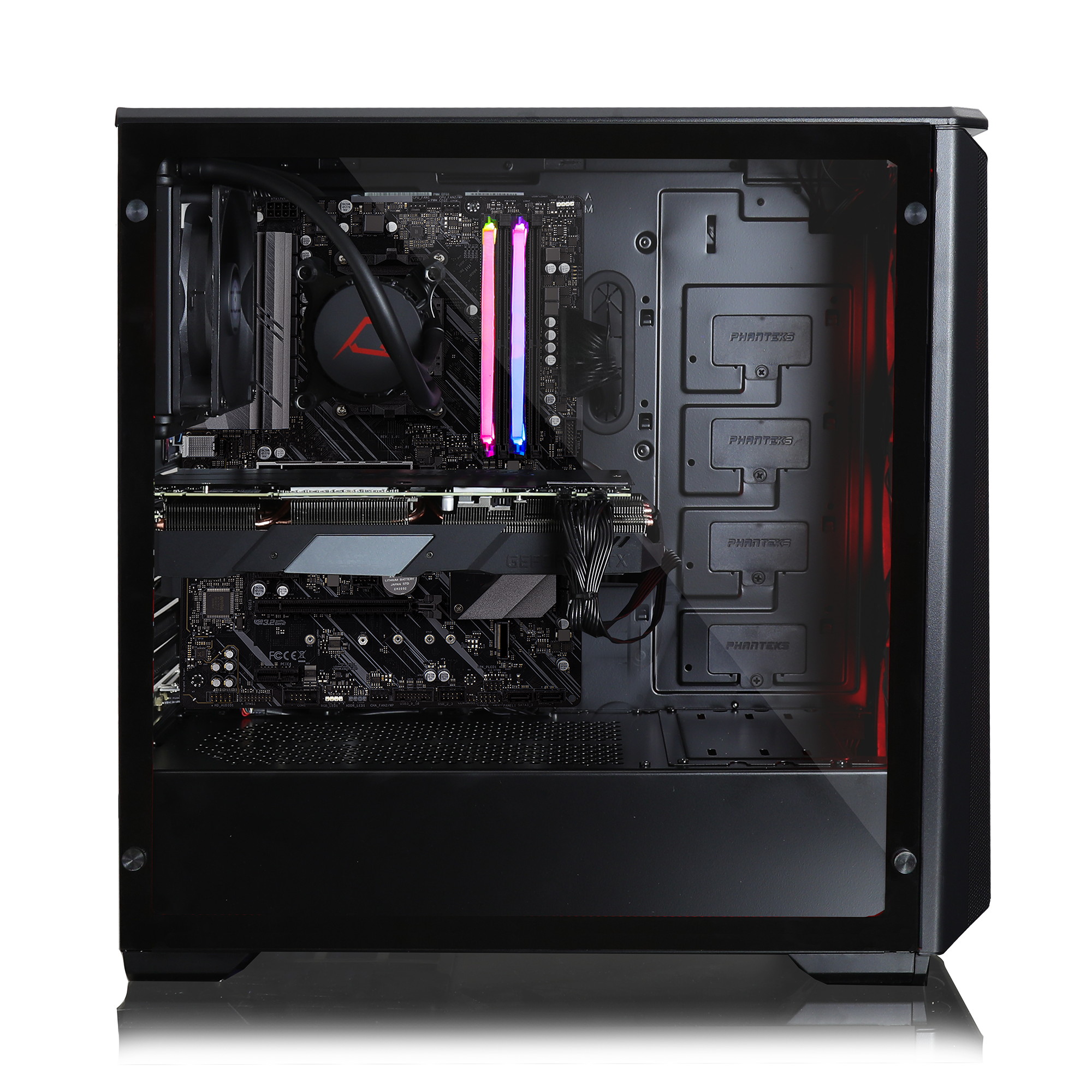 CLX SET VR-Ready Gaming Desktop - Liquid Cooled AMD Ryzen 9 5900X 3.7Ghz 12-Core Processor, 32GB DDR4 Memory, GeForce RTX 3070 8GB GDDR6 Graphics, 960GB SSD, 4TB HDD, WiFi, Windows 10 Home 64-bit