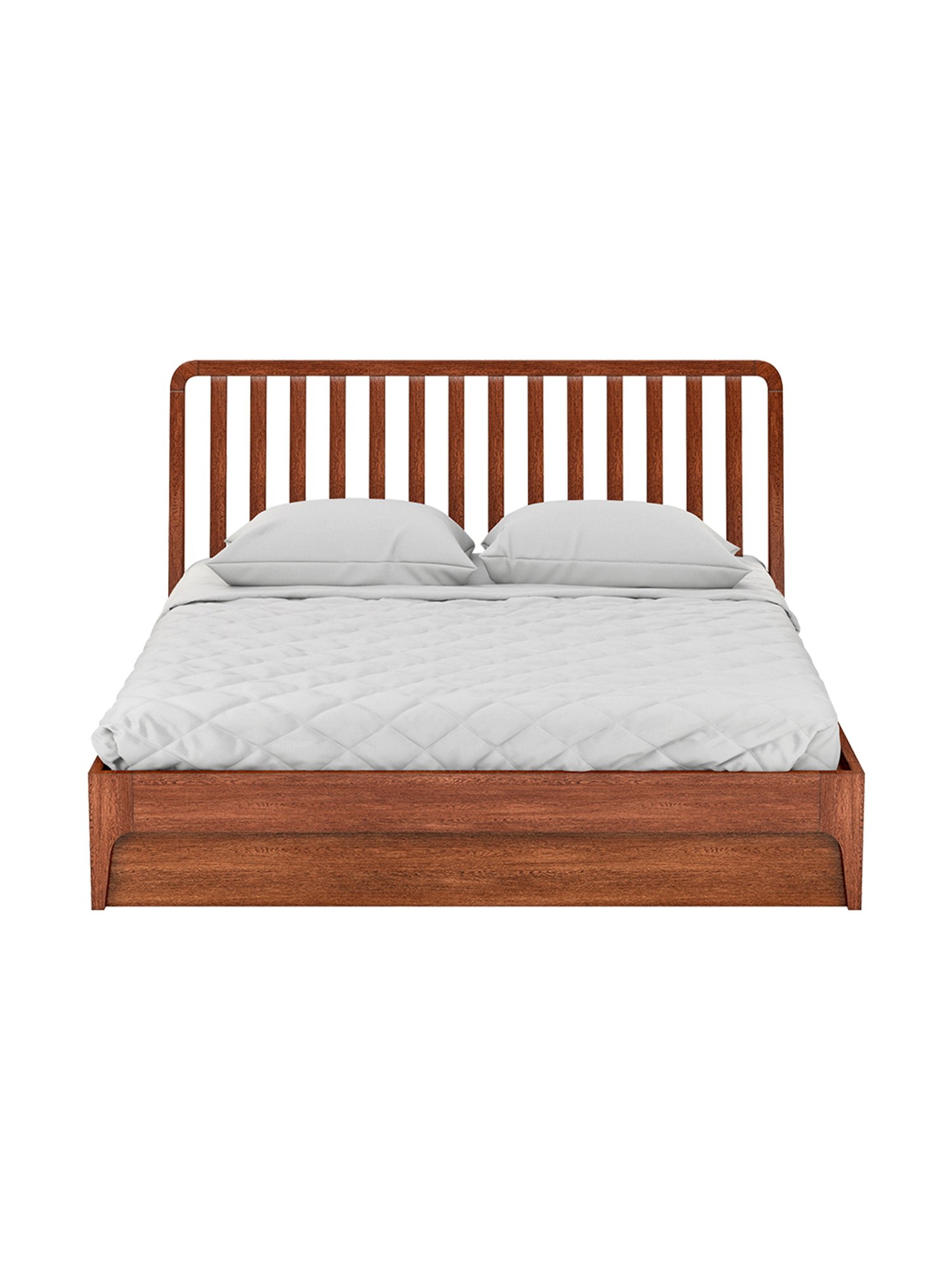 Pure Olivia Solid Wood King Size Bed in Dark Oak Finish