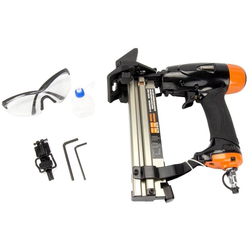 FREEMAN 4 in 1 Mini Pneumatic Air Flooring Nailer Stapler Nail Staple Gun Combo Home Improvement Tool for Carpentry and Woodworking (2 Pack)