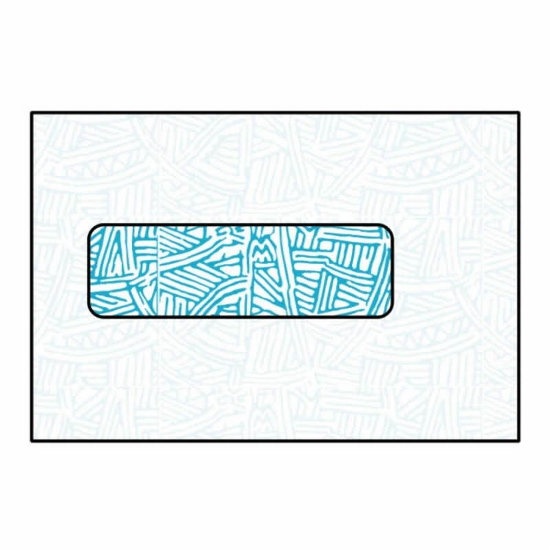 #Style A Professional Statement Poly Window Envelopes, 4-1/2" x 6-1/2", 24# White, Blue Wesco Inside Tint (Box of 500)