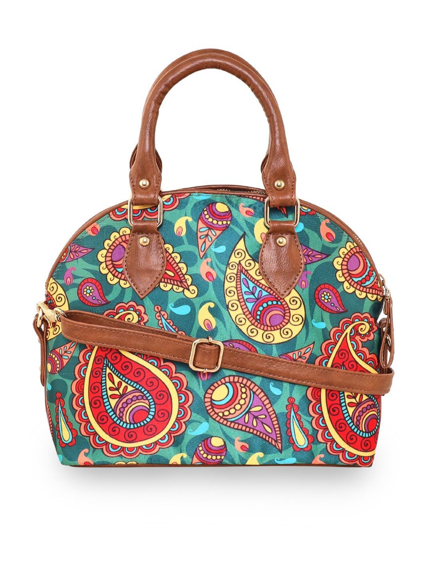 Sabhyata Multicolor Printed Medium Satchel Handbag