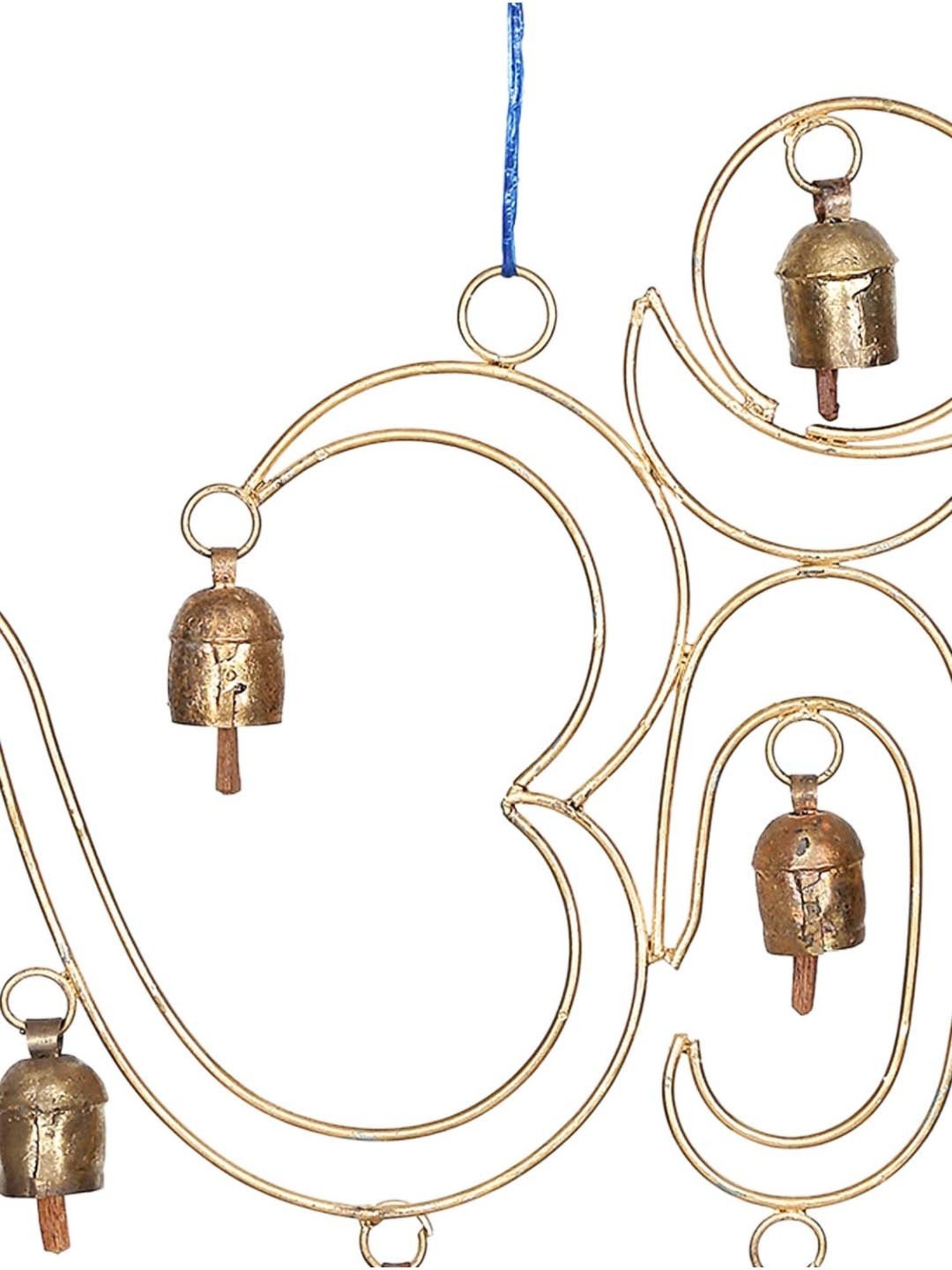 Unravel India Golden Copper Windchime - Set of 1