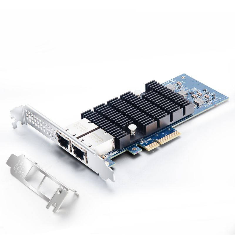 10Gb PCI-E NIC Network Card, Dual Copper RJ45 Port, PCI Express Ethernet LAN Adapter Support Windows Server/Linux/ESX, Compare to Intel X550-T2