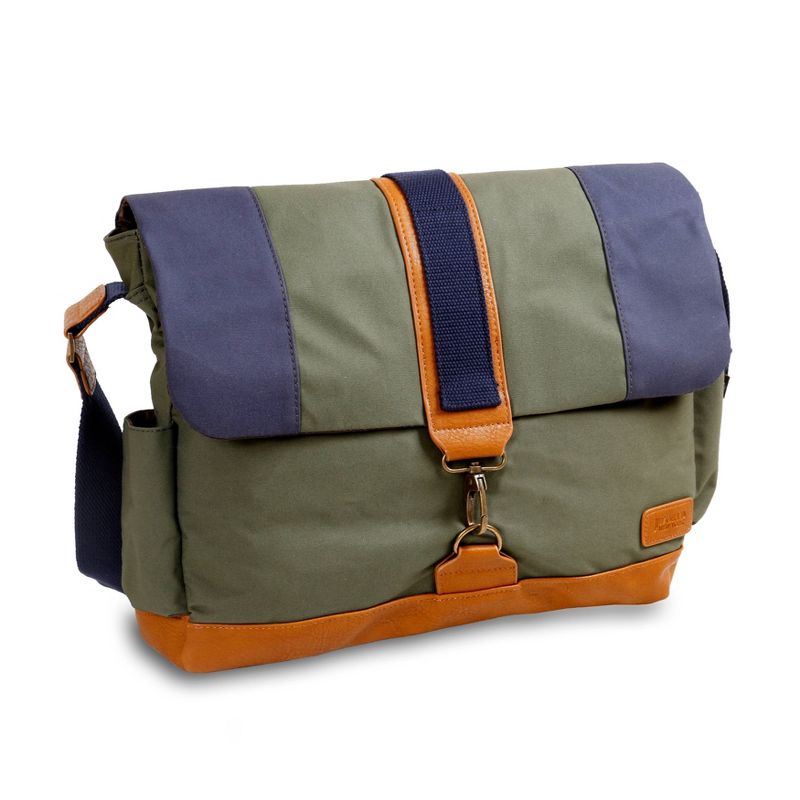 J World Sam Canvas Messenger Bag - Khaki