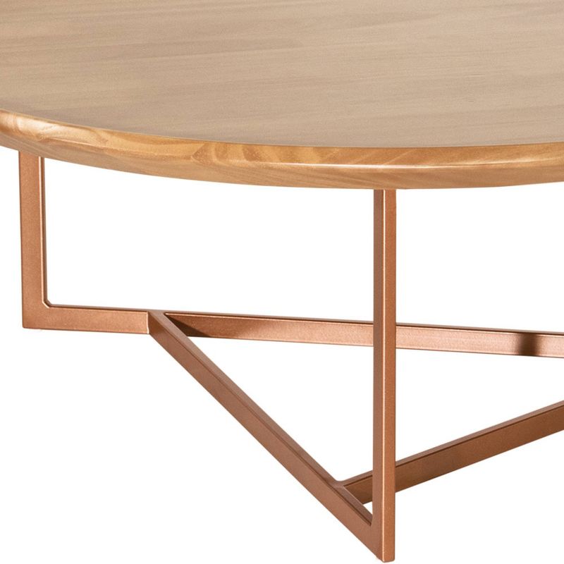 Knickerbocker Round Coffee Table Cinnamon - Manhattan Comfort
