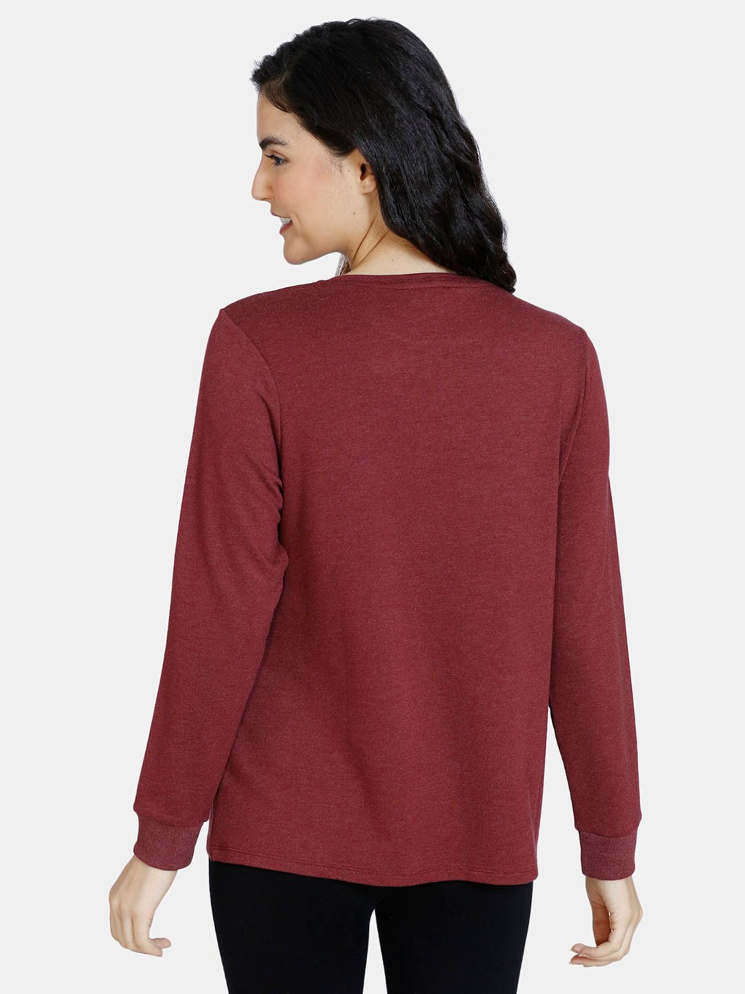 Zivame Maroon Graphic Print Top