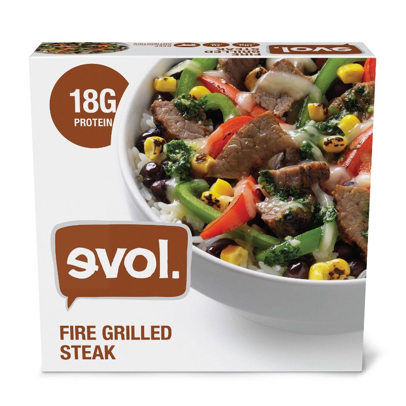 Evol Fire Grilled Frozen Steak Bowl - 9oz