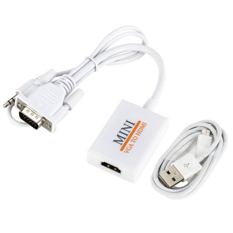 10 inch VGA Male To HDMI Output 1080P HD with Audio Cable Adapter Converter