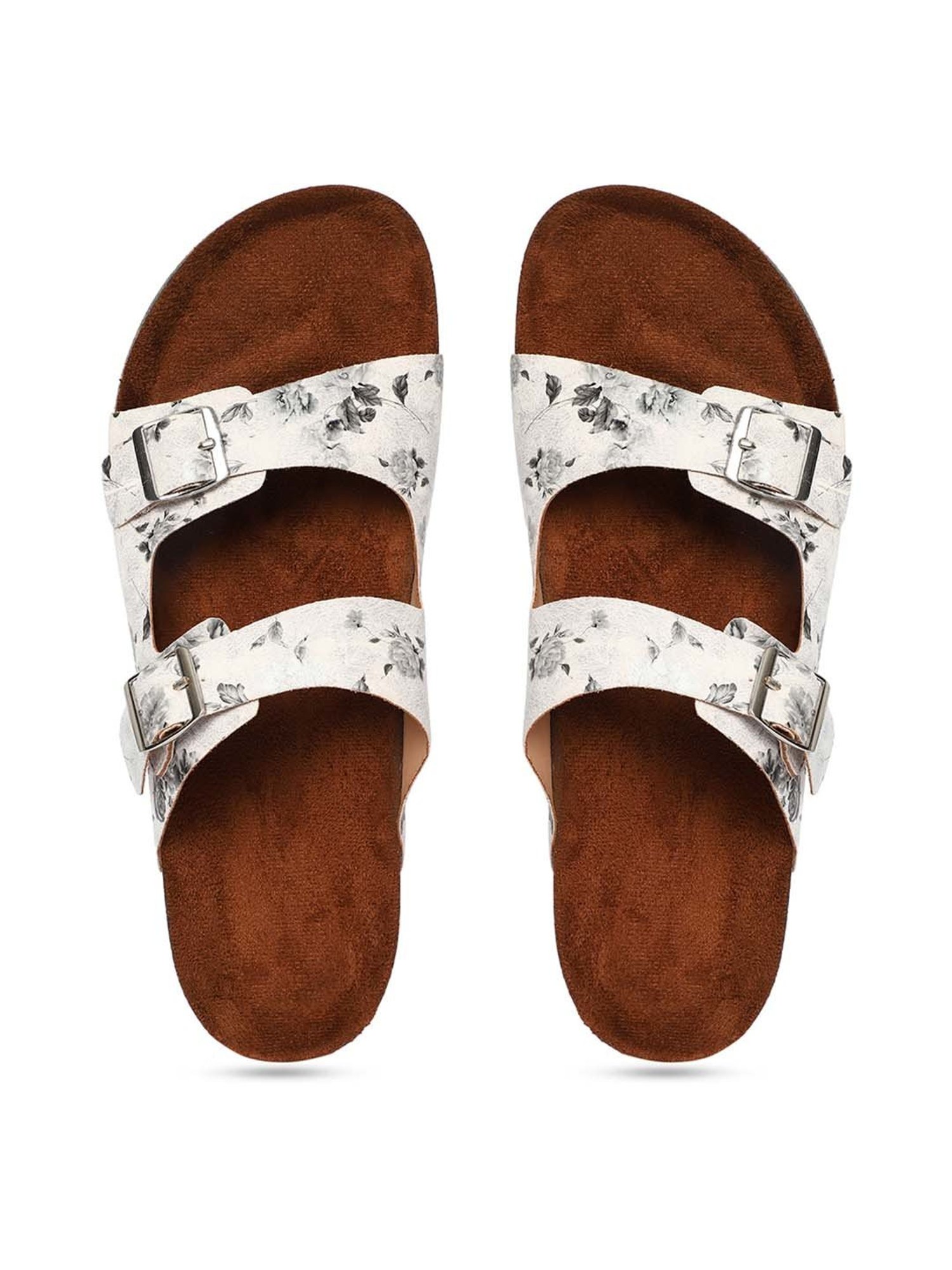 Mozafia Women's White Casual Sandals
