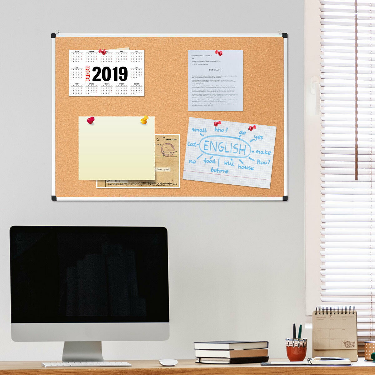 PINIT Magnetic Dry Erase Board, 36 x 24, White 2805U0001