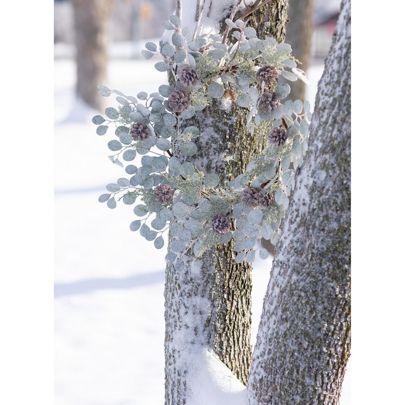 Sullivans Eucalyptus & Pinecone Artificial Wreath 24"H Green