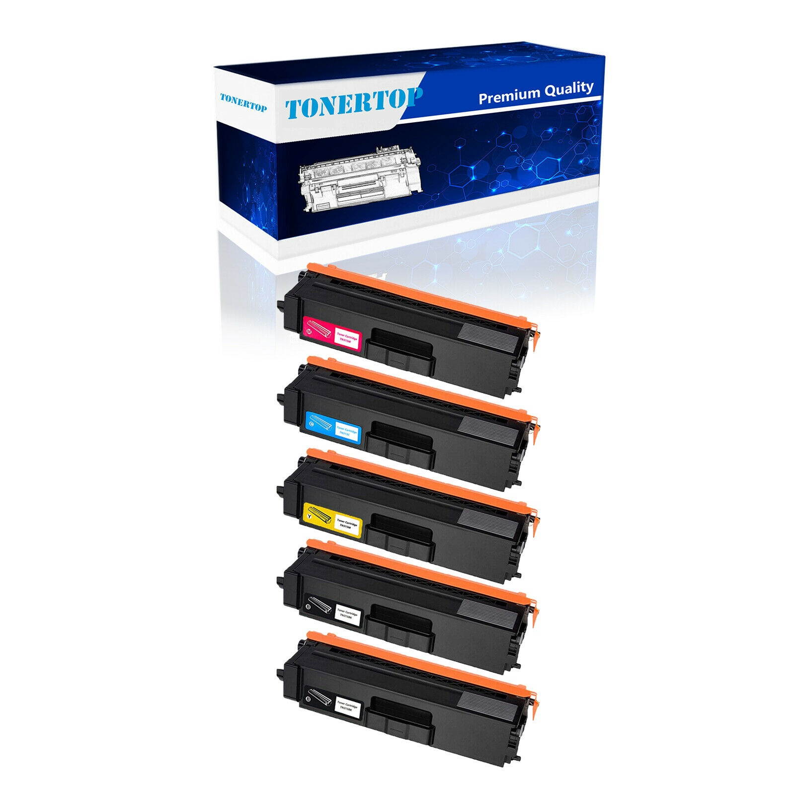 5 Pack TN315 BK CYM Toner Set TN-315 For Brother MFC 9970CDW MFC-9460CDN 9560CDW