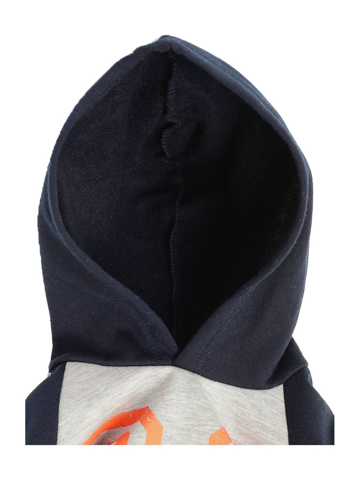 Lazy Shark Kids Grey Color Blocked  Hoodie