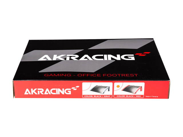 AKRacing Plastic Footrest Grey, Adjustable to Multiple Tilt Angles (AK-FOOTREST-GY-NA)