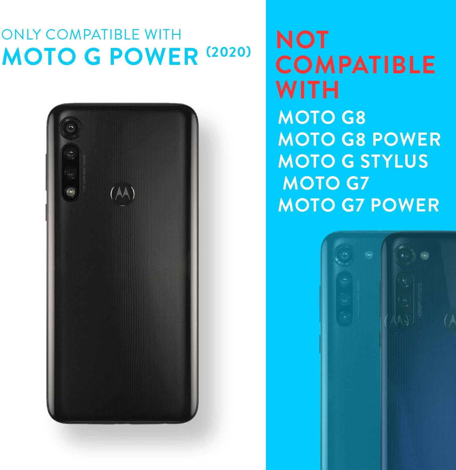 TUDIA Dual Layer Fit Designed for Moto G Power Case (2020), Motorola G Power Case, [Merge] Rugged Hard Back Heavy Duty Slim Protective Phone Case for Motorola Moto G Power (2020)