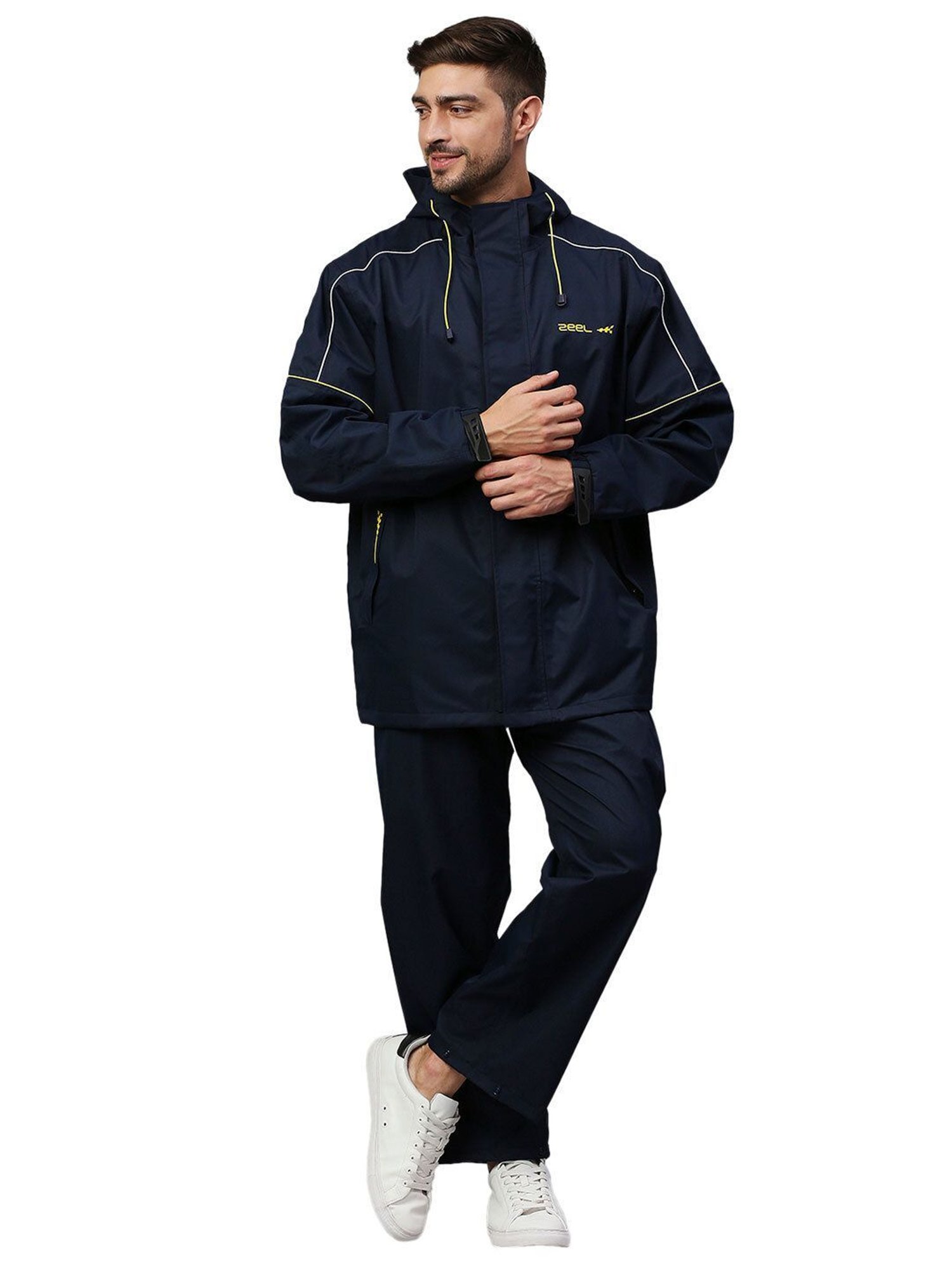 Zeel Navy Regular Fit Raincoat Set
