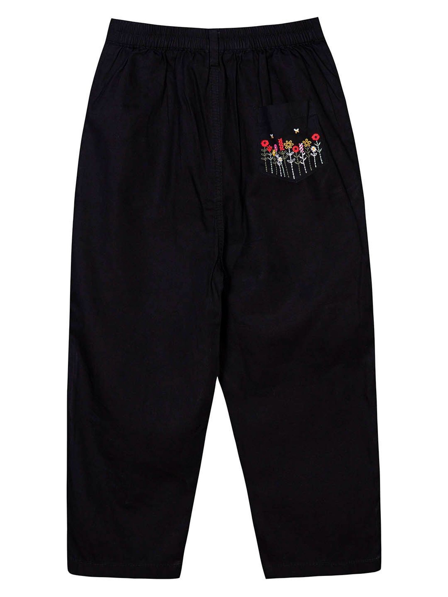 Budding Bees Girls Black Solid Jeans