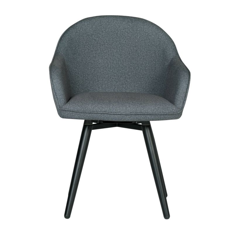 Dome Swivel Armchair Charcoal Heather - Studio Designs Home
