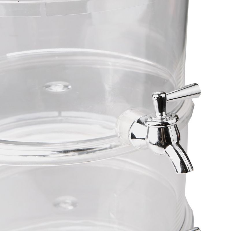 Mind Reader 3 Tier Stackable Punch Bowl with Lids and Ice Bucket Bottom