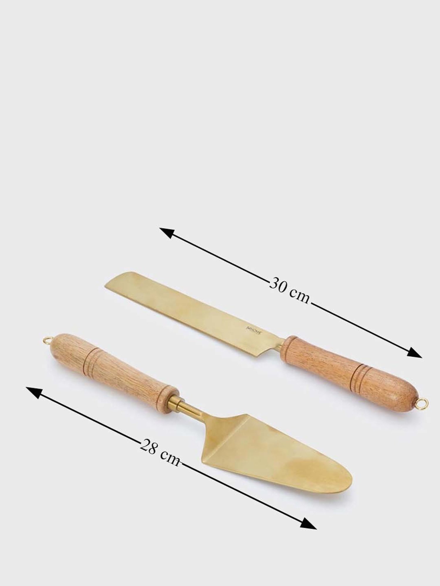 Fabindia Amantra Brown Metal 1 Knife & 1 Server