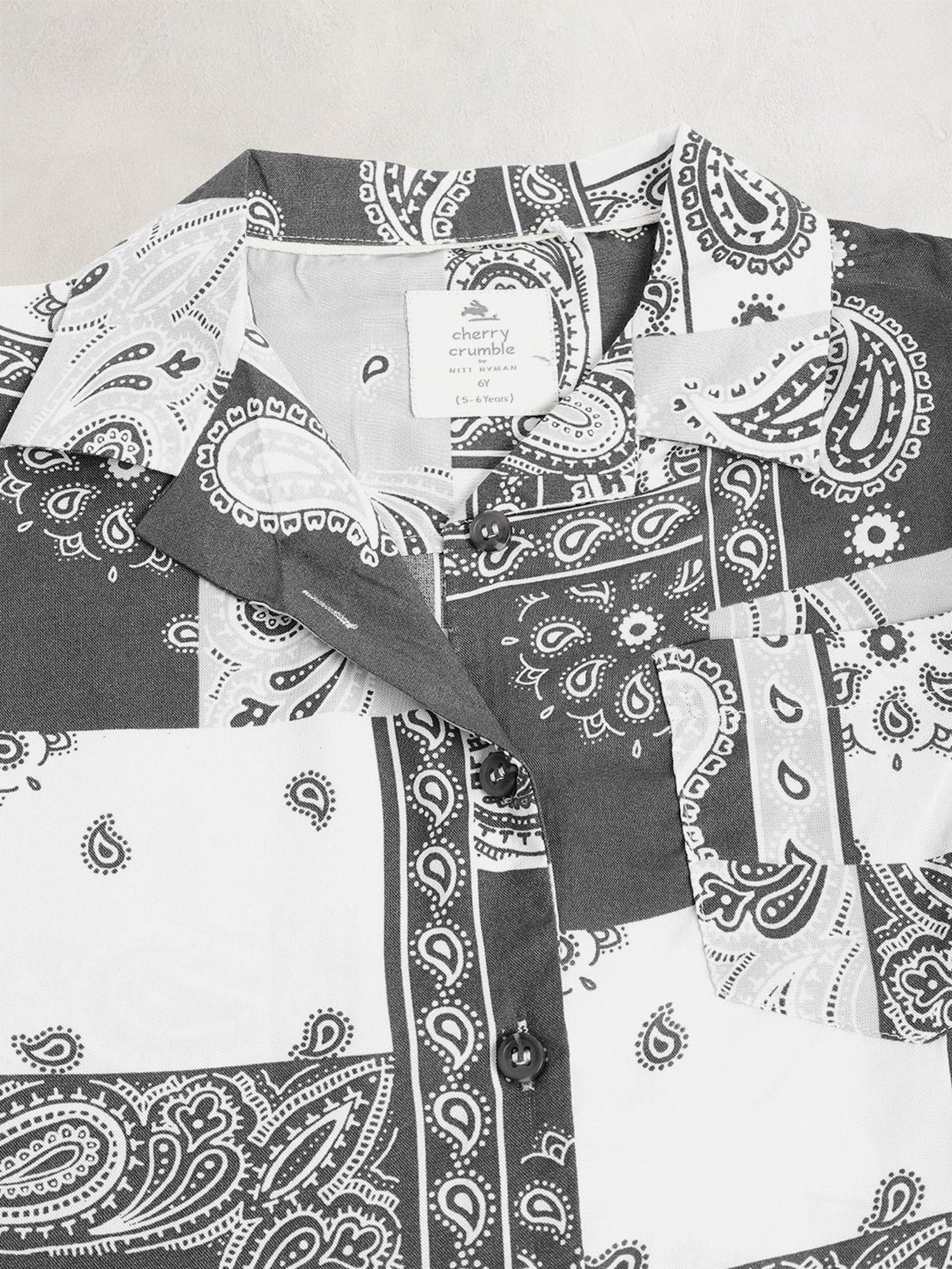 Cherry Crumble by Nitt Hyman Kids Grey Printed Shirt