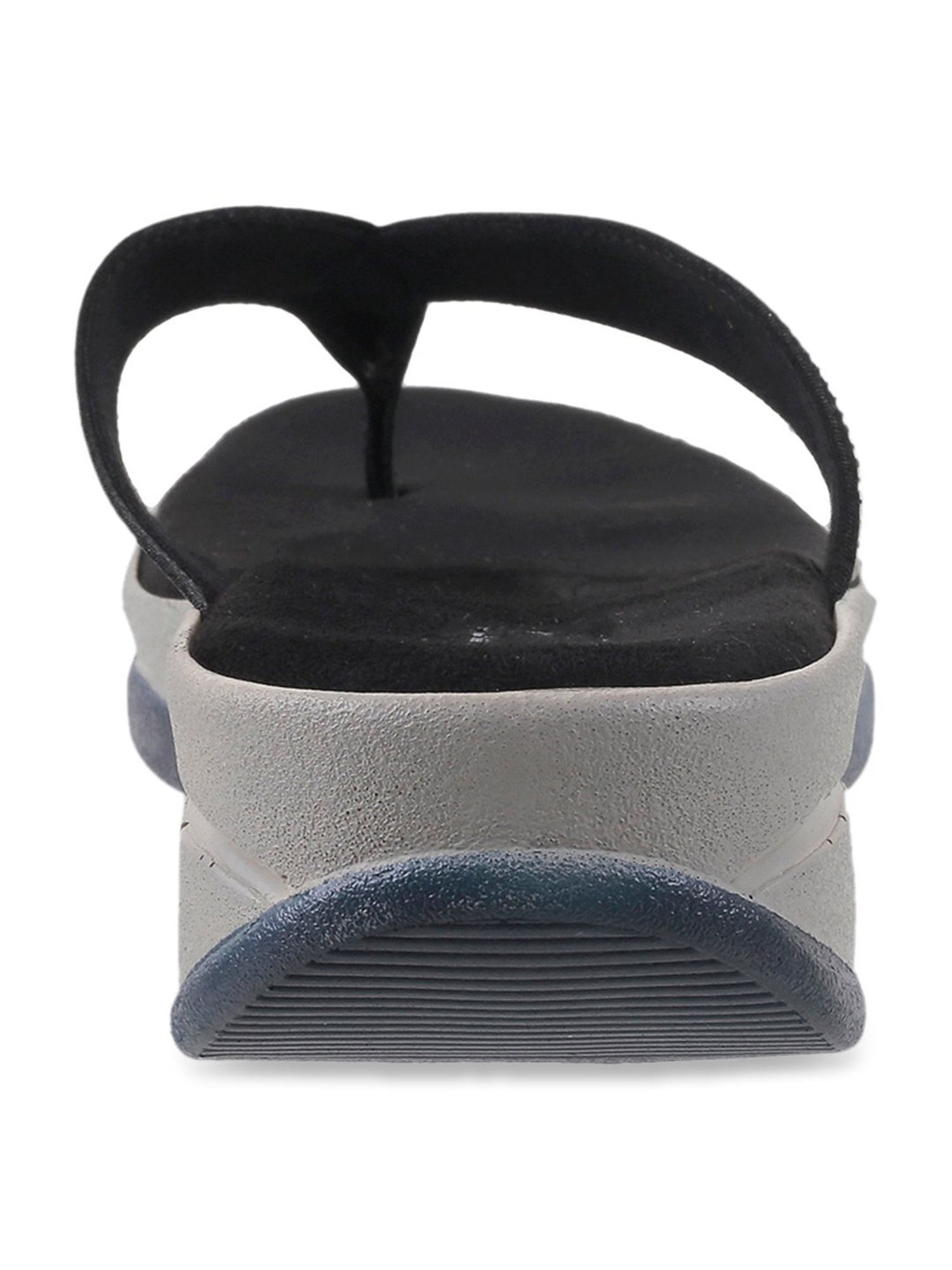 Metro Women's Black Thong Wedges