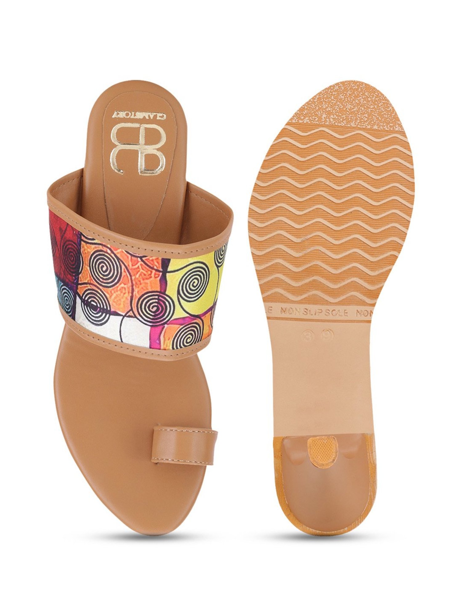 Glam Story Women's Masakali Multicolored Toe Ring Stilettos